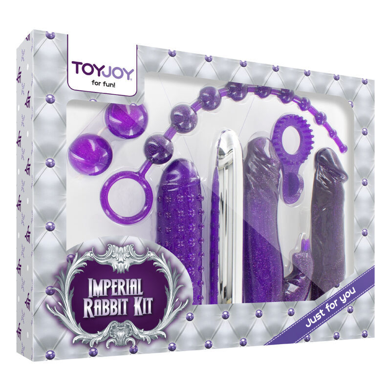 Toyjoy imperial rabbit kit purple sex toy anal beads dildo classic vibrator ring vinyl balls