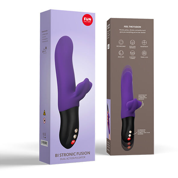 Fun factory bi stronic fusion doppio pulsatore vibratore viola giocattolo del sesso