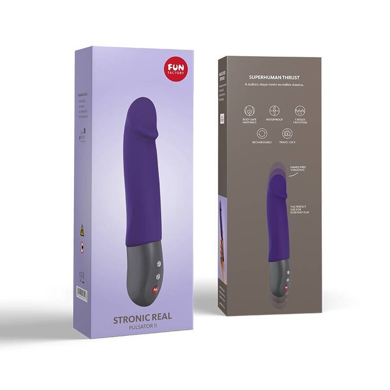 Fun factory stronic real vibrator pulsator II dark violet sex toy clitoris massager