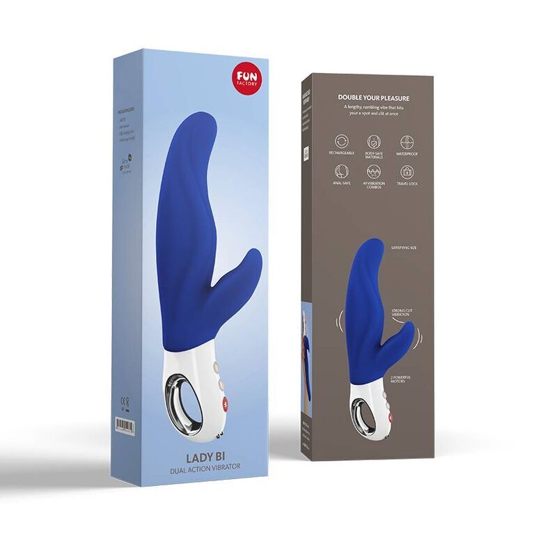 Fun factory lady bi doppio vibratore ultramarin sex toy