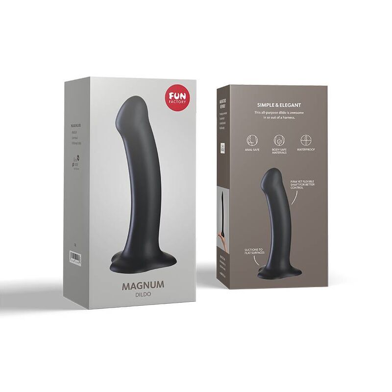 Fun factory magnum dildo black for vaginal and anal