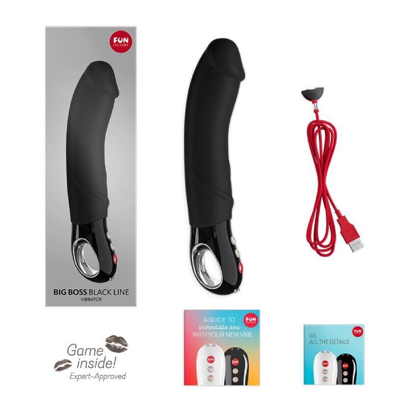 Fun factory big boss vibrator black line g-spot sex toy