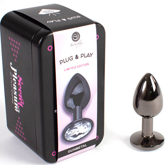 Secret play gunmetal butt plug small size 7cm anal stimulation sex toy