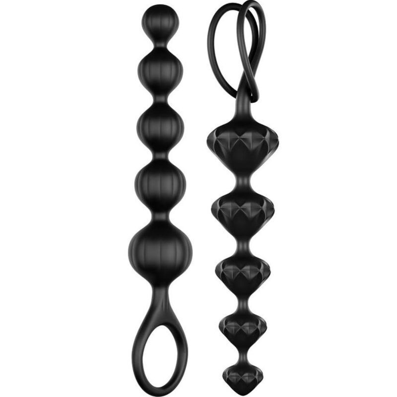 Satisfyer love beads black sex toy anal training both anal ball chains for beginners
