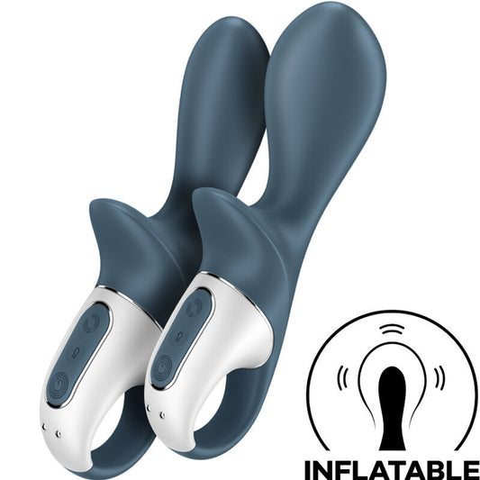 Satisfyer Air Pump Booty 2 Stimolazione del giocattolo sessuale con vibratore anale gonfiabile grigio scuro