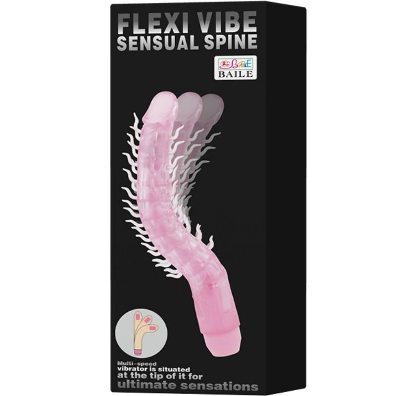Flexi vibe sensual spine bendable vibrating dildo 23.5cm stimulation sex toy flexible