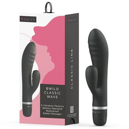 Multispeed sex toy rabbit massager vibrator b swish bwild classic wave black