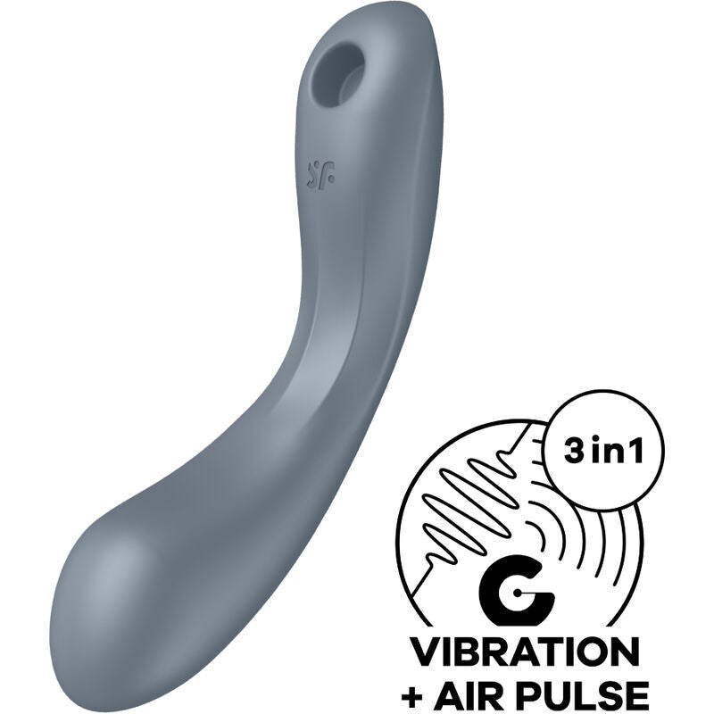 Satisfyer Curvy Trinity 1 Air Pulse Vibrator Klitorissauger G-Punkt Sexspielzeug Grau