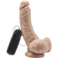 Get real - dildo 20.5cm natural with vibrator testicles