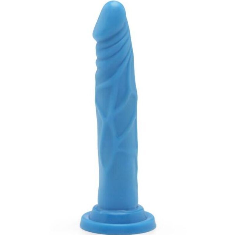 Ottieni il vero - happy dicks dong ventosa blu da 19 cm morbida al tatto