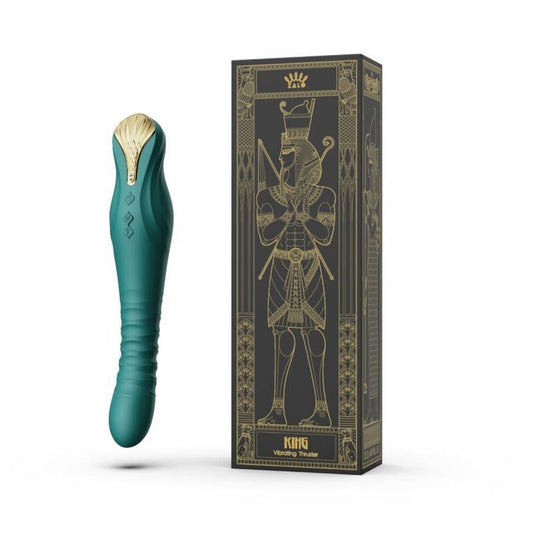 Zalo king vibrating thruster green stimulation sex toy female adult