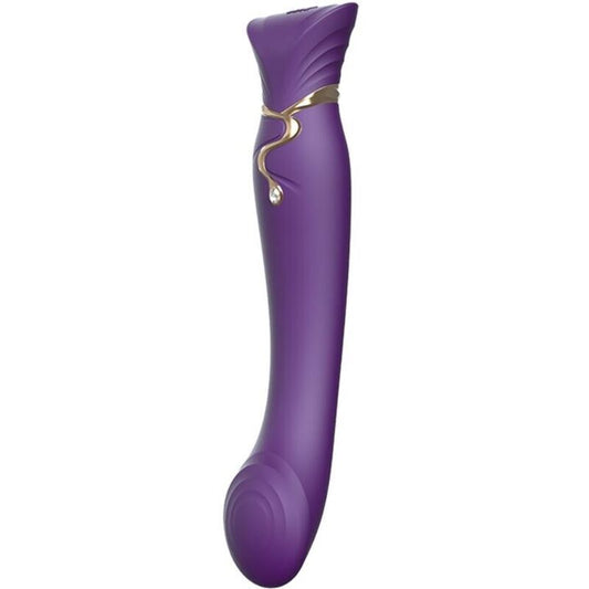 Sex toy zalo queen g-spot pulse wave vibrator purple silicone