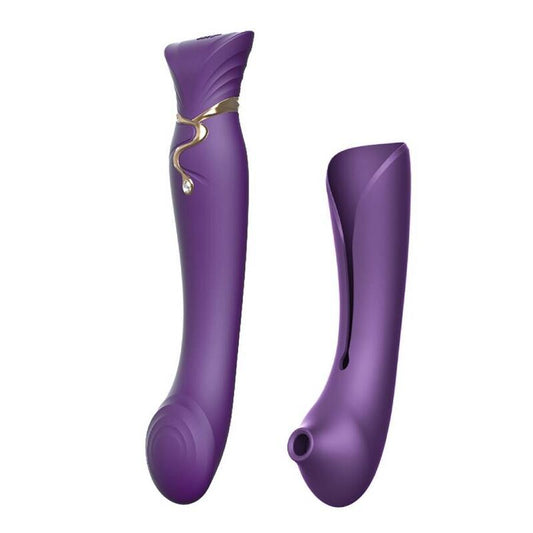 Zalo queen g-spot set pulsewave clitoral stimulation purple sex toy vibration