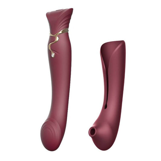 Zalo queen g-spot set pulsewave vibrator clitoral stimulator sex toy red
