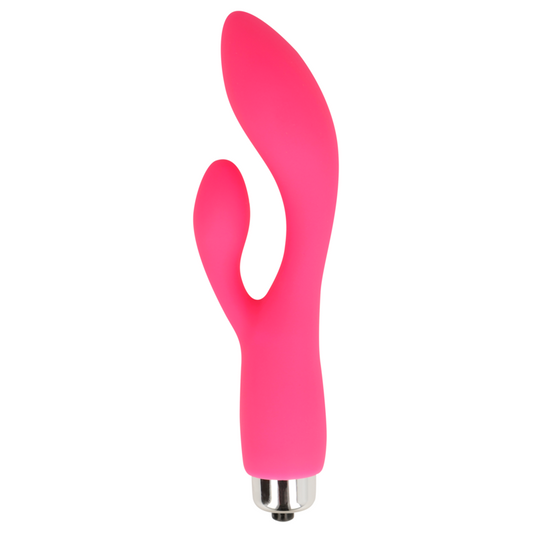 Ohmama Kaninchenvibrator, gebogenes G-Punkt-Stimulations-Sexspielzeug, 12,5 cm, rosa, flexibel