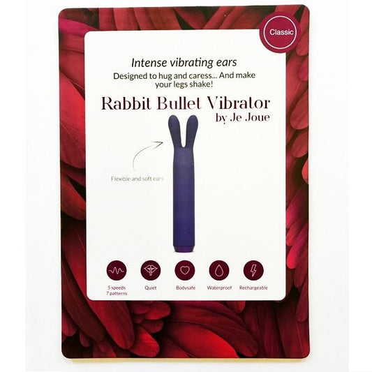 Intense vibrating ears rabbit bullet vibrator display by je joue sex toy classic
