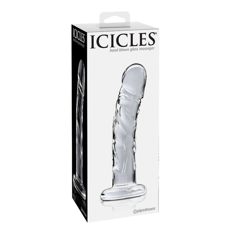 Icicles number 62 glass big dildo toy-massager plug-butt dilator-sex anus vagina