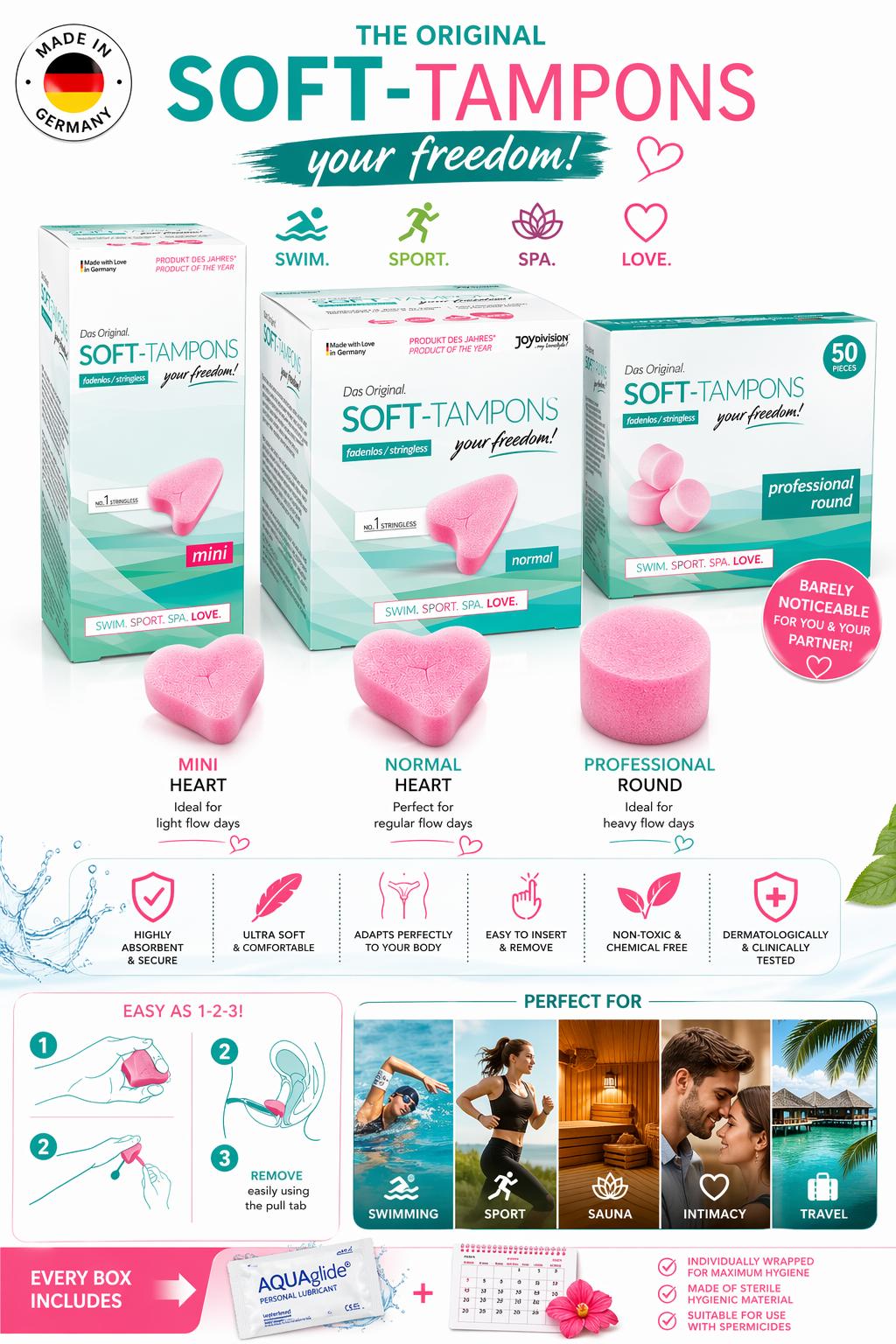 JoyDivision Original Soft Tampons Mini – 50 Count