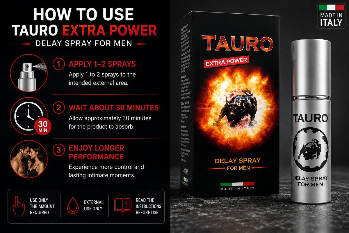 Tauro Extra Power Delay Spray for Men 5ml | Made in Italy