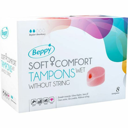 8x Wet Soft-Tampons, Gleitgel, geschmiert, Schwimmen, Sport, SPA, Sex&amp;Love Beppy Tampon