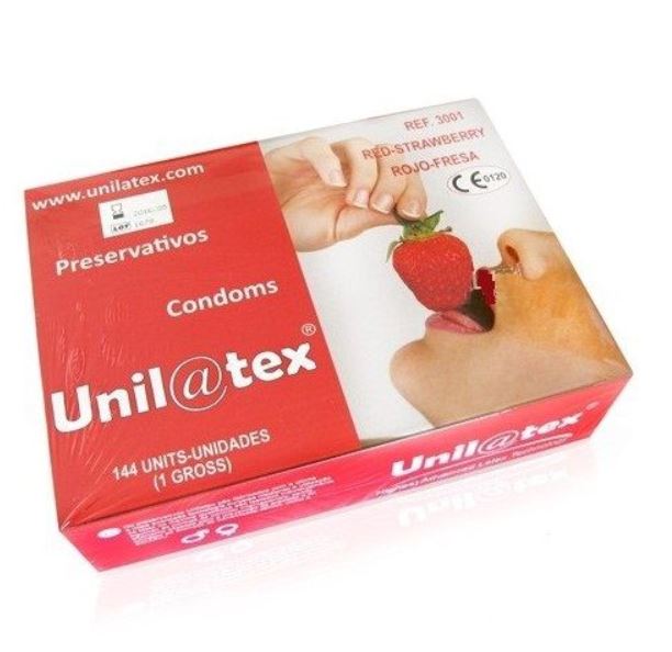 Unilatex Preservativi al gusto di fragola Sesso orale 100% sicuro 1-4-6-12-24-50-100 pezzi