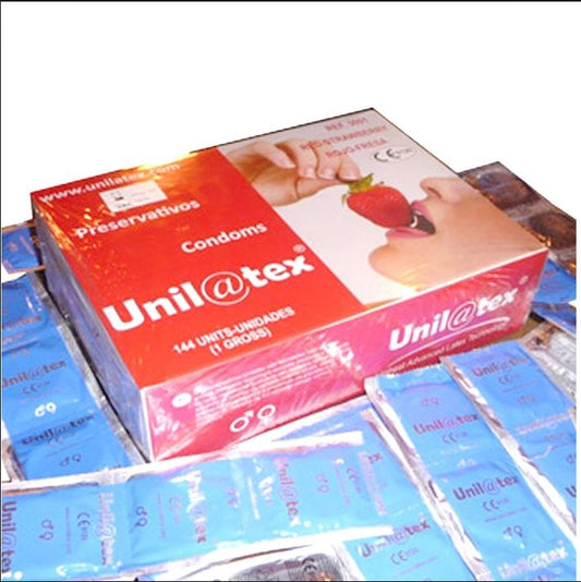 Unilatex Condoms Strawberry Flavored Oral-Sex 100% Safe 1-4-6-12-24-50-100pcs