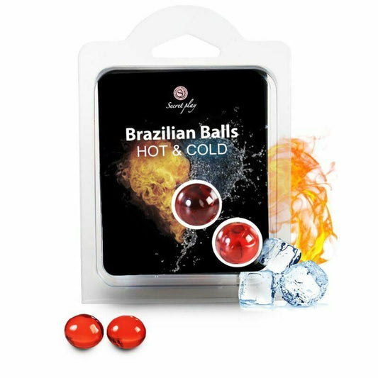 2 Brazilian Balls Hot & Cold Orgasmic Foreplay Lubricant Flavoured Condom Safe