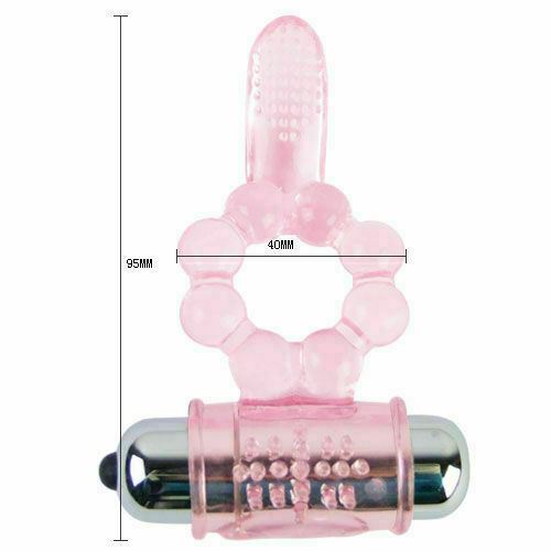Vibratore Penis Ring Pleasure Tongue Cock e Stimolatore del clitoride della vagina per entrambi