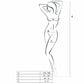Passion Woman BS058 Bodystocking Black Sexy Lingerie Open Crothless One Size