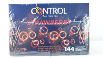 Lubrificante lubrificato alla fragola di controllo dei preservativi aromatizzati 1-4-6-12-24-50-100-144 scatola