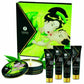 Shunga Secret Kit Exotischer grüner Tee, Aphrodisiakum, Massagekerze, Öl, wärmendes Gleitmittel