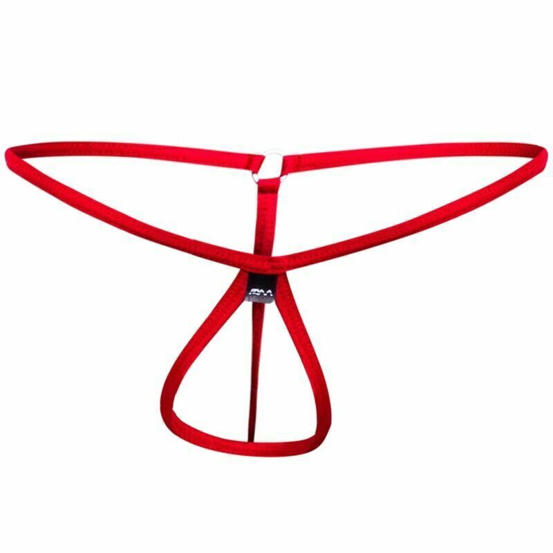 Mens Thong Loopstring Provocative Red G-String Underwear Stripper Open S M L XL