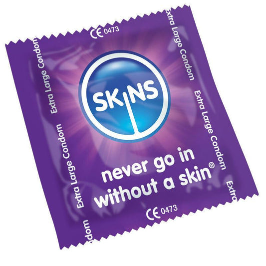 Skins XXL Condoms Size XL XXL Extra Large Condom Lubricated Larger Size - bulk