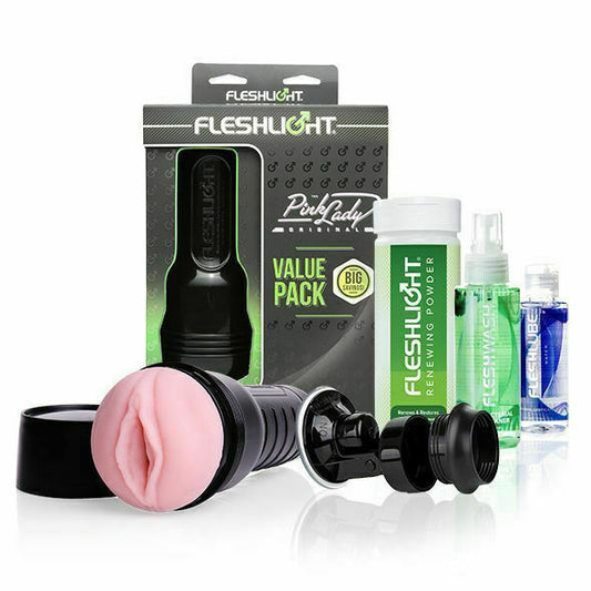 Fleshlight Masturbator Pussy Pink Lady Original Vorteilspack mit Gleitmitteln 