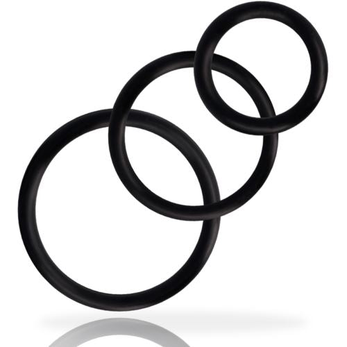 Set of Cockring Sex Toys For Men Erection Delay Addicted Toys Black Penis Rings
