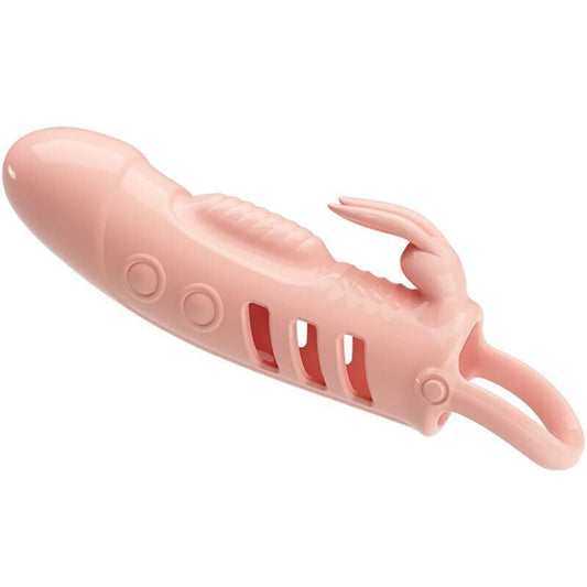 PRETTY LOVE SLOANE Vibrating Penis Sleeve Rabbit Flesh Natural color Sex toys
