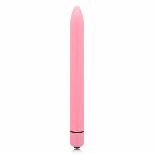 Glossy Slim Pink Female Vibrator Sex Toy G-Spot Thin Dildo Vagina Woman Massager