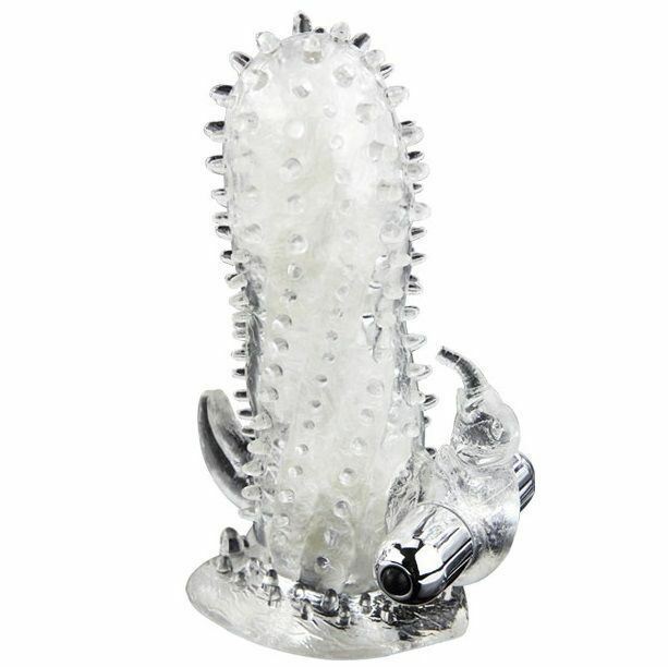 Ly-baile Brave Extension Penis Vibrator Rabbit G-Spot Sleeve Cock Sheath Enlarge