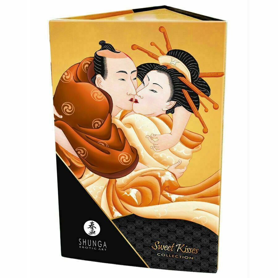 Kit Shunga Sweet Kisses Collection Massage Oil Body Paint Lipgloss Oral Aphrodis