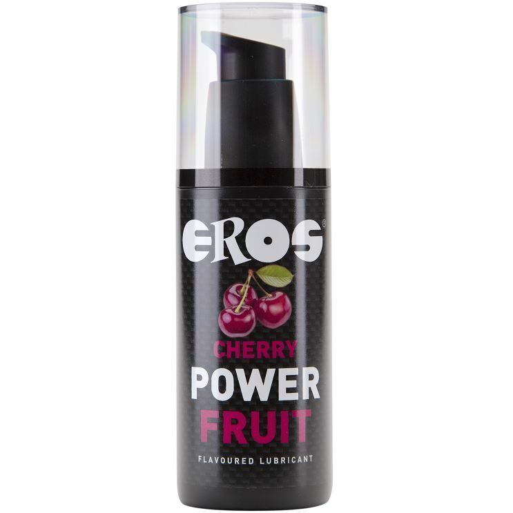 EROS Power Fruits aromatisiertes Gleitmittel, essbare Kirsche auf Wasserbasis, 4,2 fl oz / 125 ml