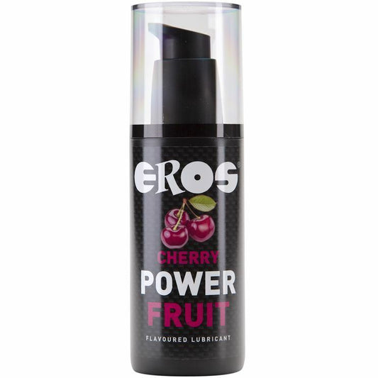EROS Power Fruits aromatisiertes Gleitmittel, essbare Kirsche auf Wasserbasis, 4,2 fl oz / 125 ml