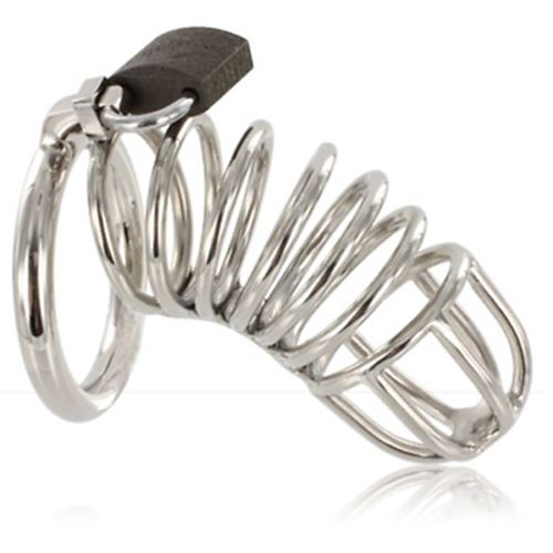Metal Hard Cage Ring Chastity Device Sex Toys for Couple Erotic Humiliation