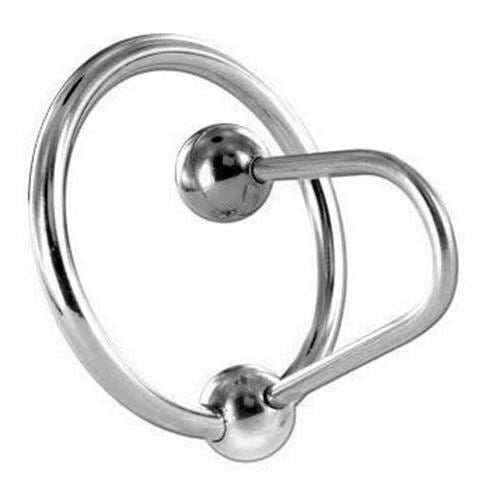 Metal Hard Glans Cock Ring With Plug Sex Toys for Penis and Male Humiliation