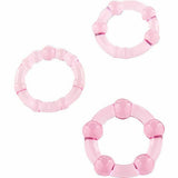 Sevencreations Set aus drei rosa Penisringen, Sexspielzeug für männliche Delay-harte Schwänze