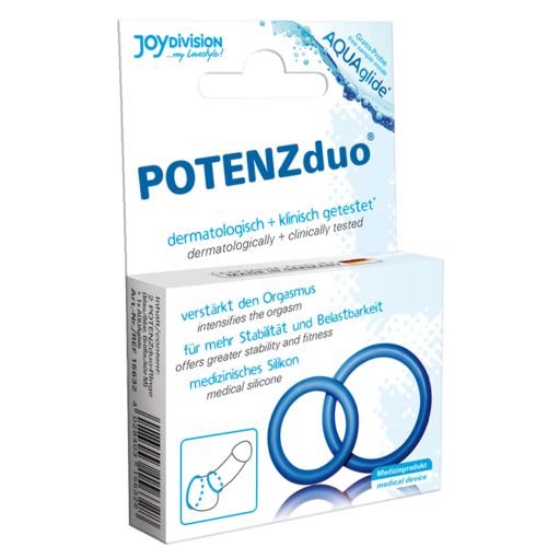 CockRing Potenz Duo Blue Small Penis Rings (Size S) Sex Toys for man