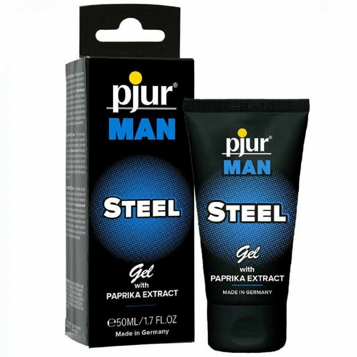 PJUR Man Steel Gel Stimulans Gleitmittel Massagecreme Paprika 1,7 fl oz 50 ml