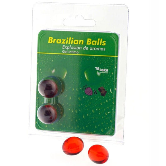 Flavoured Brazilian Balls Strawberry&Chocolate Intimate Massage Gel Lubricants