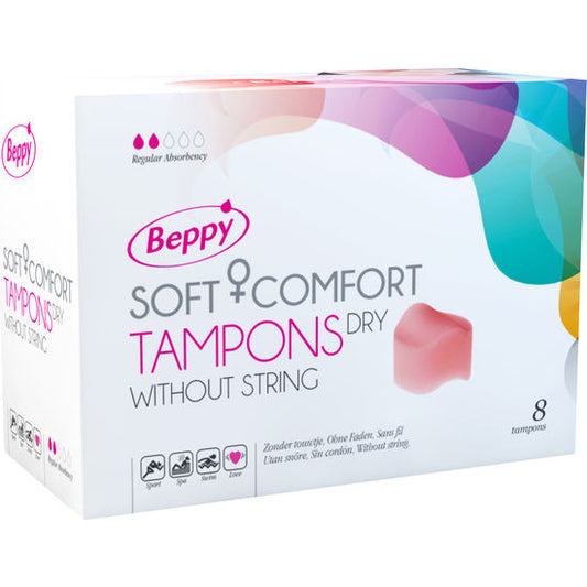 8x Dry Soft-Tampons ohne Schnur für Swim Sport SPA,Sex&amp;Love Beppy Tampon