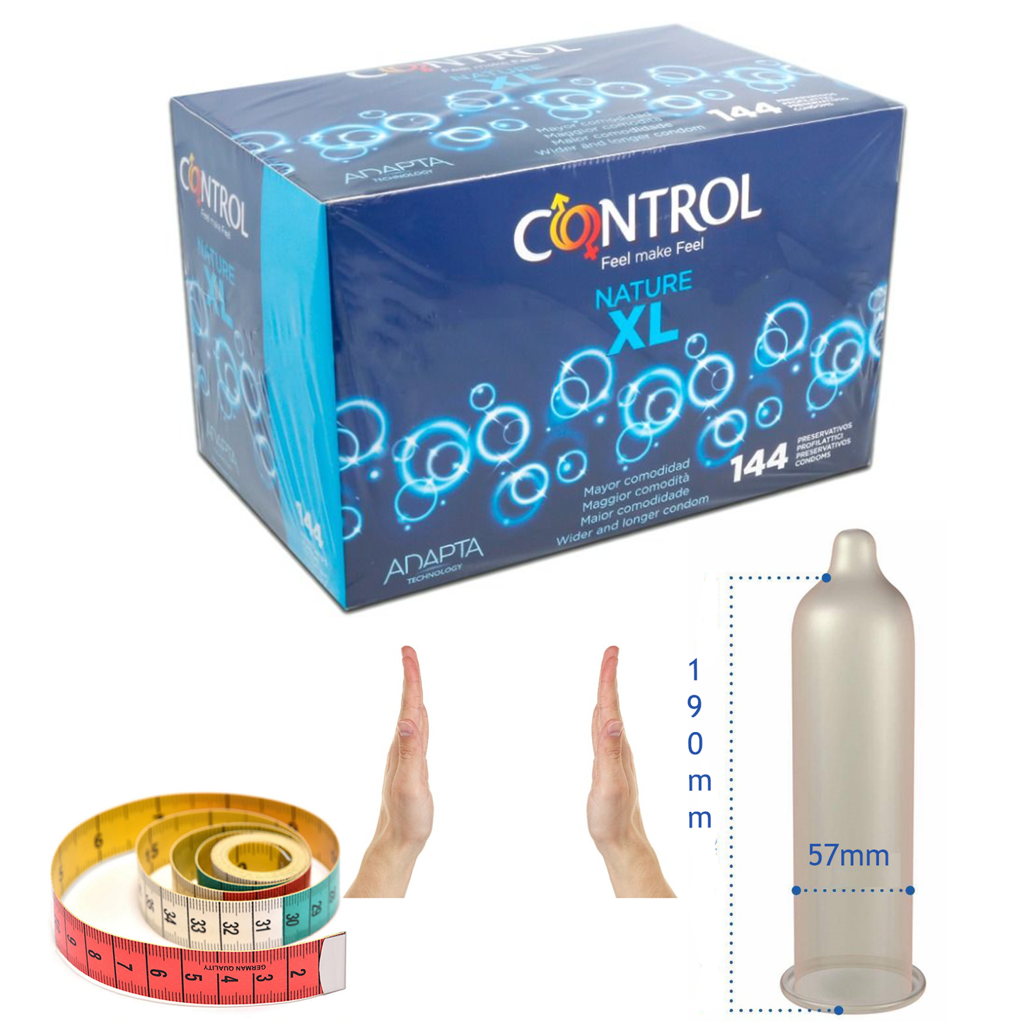 Control XL Preservativi Extra Large XXL Il miglior preservativo online 1-4-6-12-24-50-100