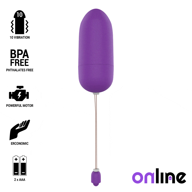ONLINE Waterproof Vibrating Egg Purple